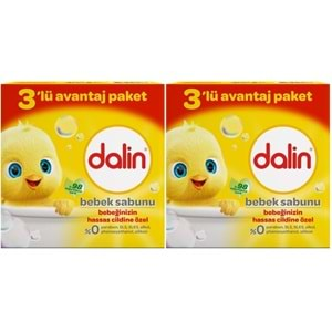 Dalin Bebek Sabunu 100GR (6 Lı Set) Hassas Ciltler İçin Kutu (2PK*3)