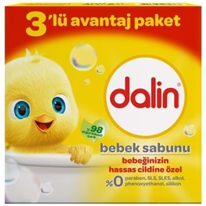 Dalin Bebek Sabunu 100GR (6 Lı Set) Hassas Ciltler İçin Kutu (2PK*3)