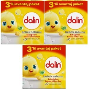 Dalin Bebek Sabunu 100GR (9 Lu Set) Hassas Ciltler İçin Kutu (3PK*3)