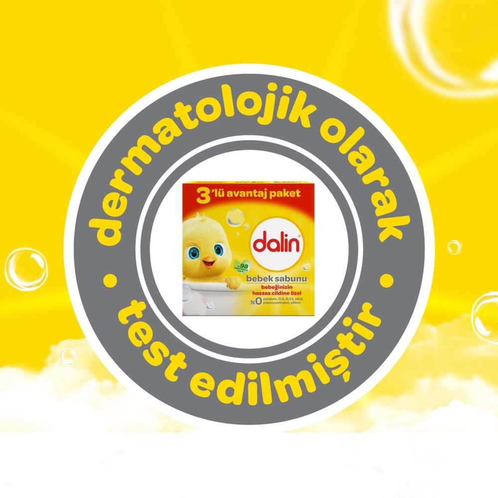 Dalin Bebek Sabunu 100GR (18 Li Set) Hassas Ciltler İçin Kutu (6PK*3)