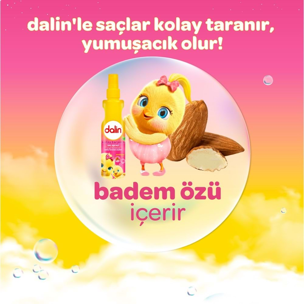 Dalin Kolay Saç Tarama Spreyi 200ML Badem Özlü (5 Li Set)