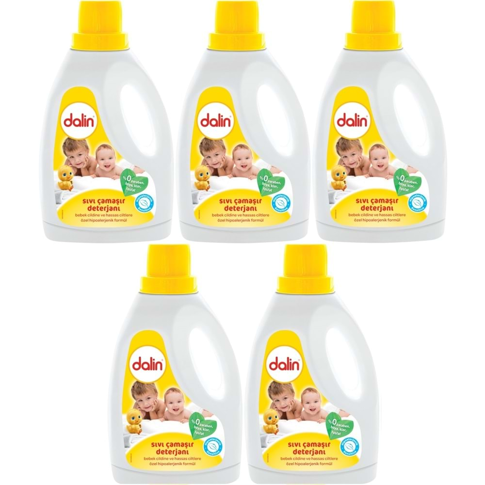 Dalin Çamaşır Deterjanı 1.5LT Klasik (Hassas ve Hipoalerjenik Formül) (5 Li Set)