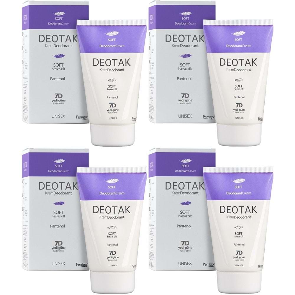 Deotak Krem Deodorant 35ML Soft (Hassas Cilt) (4 Lü Set)