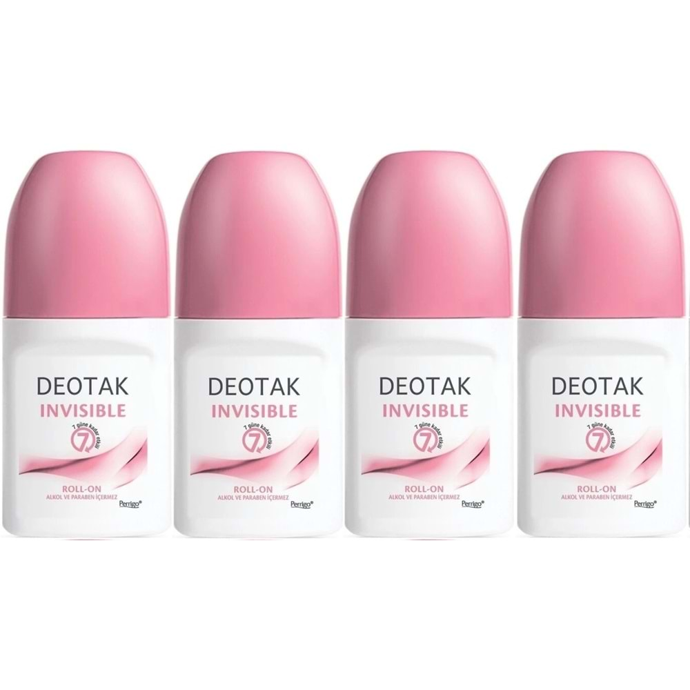 Deotak Roll-On 35ML Invısıble (Women/Kadın) (4 Lü Set)