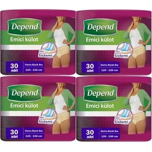 Depend Emici Külot Hasta Bezi XL - Extra Büyük Kadın 120 Adet (4PK*30)