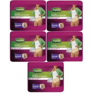 Depend Emici Külot Hasta Bezi Large - Büyük Kadın 50 Adet (5PK*10)