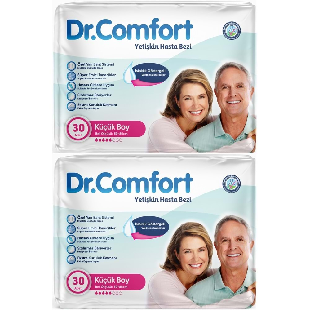 Dr.Comfort Yetişkin Hasta Bezi Bel Bantlı Tekstil Yüzeyli M - Orta - Medium 60 Adet (2PK*30)