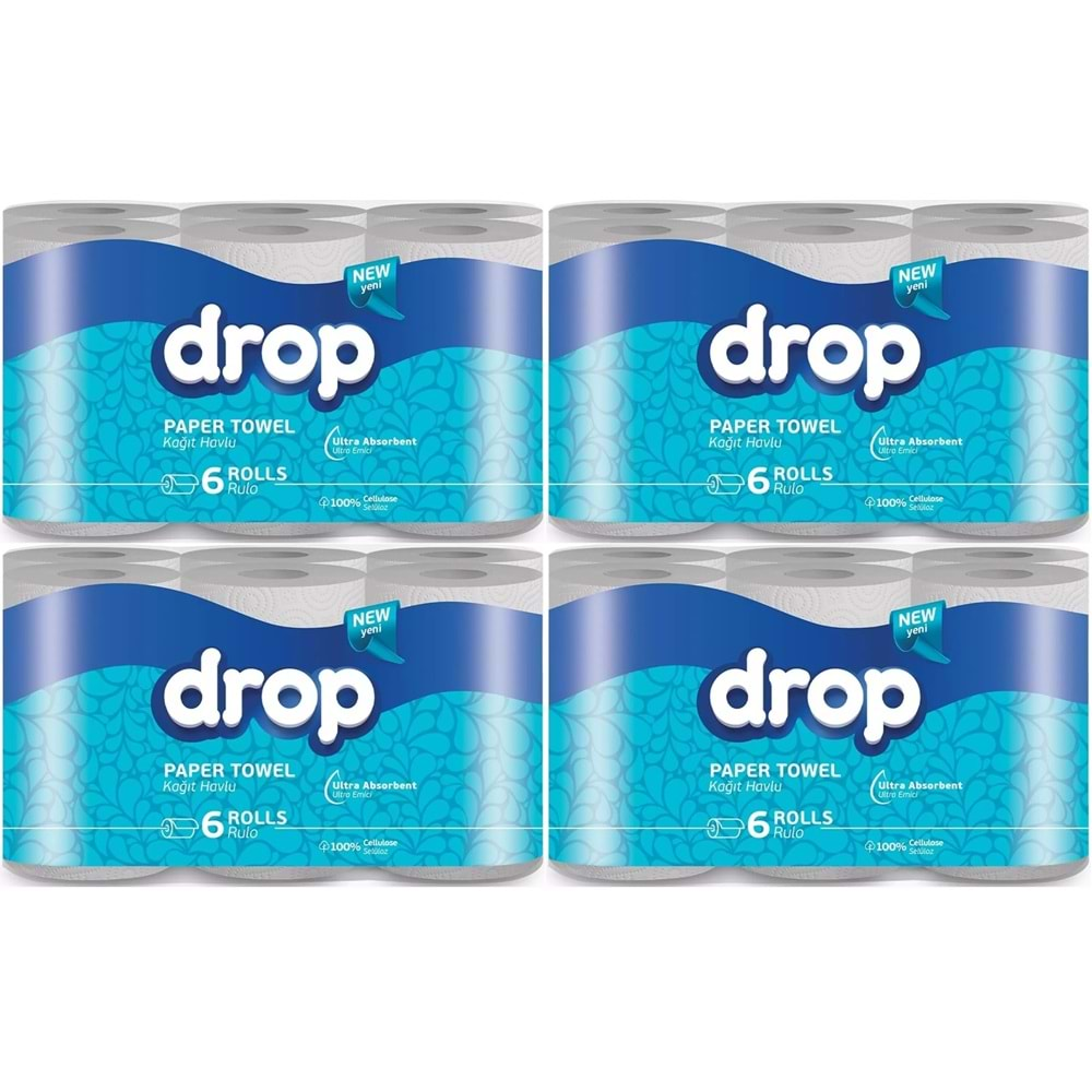 Drop Kağıt Havlu Çift Katlı (24 Lü Pk) (4PK*6)