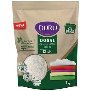 Duru Doğal Granül Matik Sabun Tozu Klasik 4KG (4PK*1) (100 Yıkama)