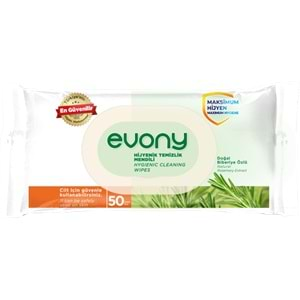 Evony Hijyenik Temizlik Islak Havlu Mendil 50 Yaprak Plastik Kapaklı (6 Lı Set) 300 Yaprak