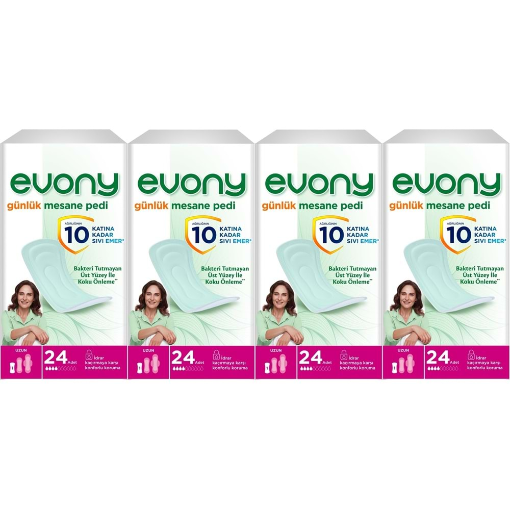 Evony Günlük Mesane Pedi Uzun 96 Adet (4PK*24)