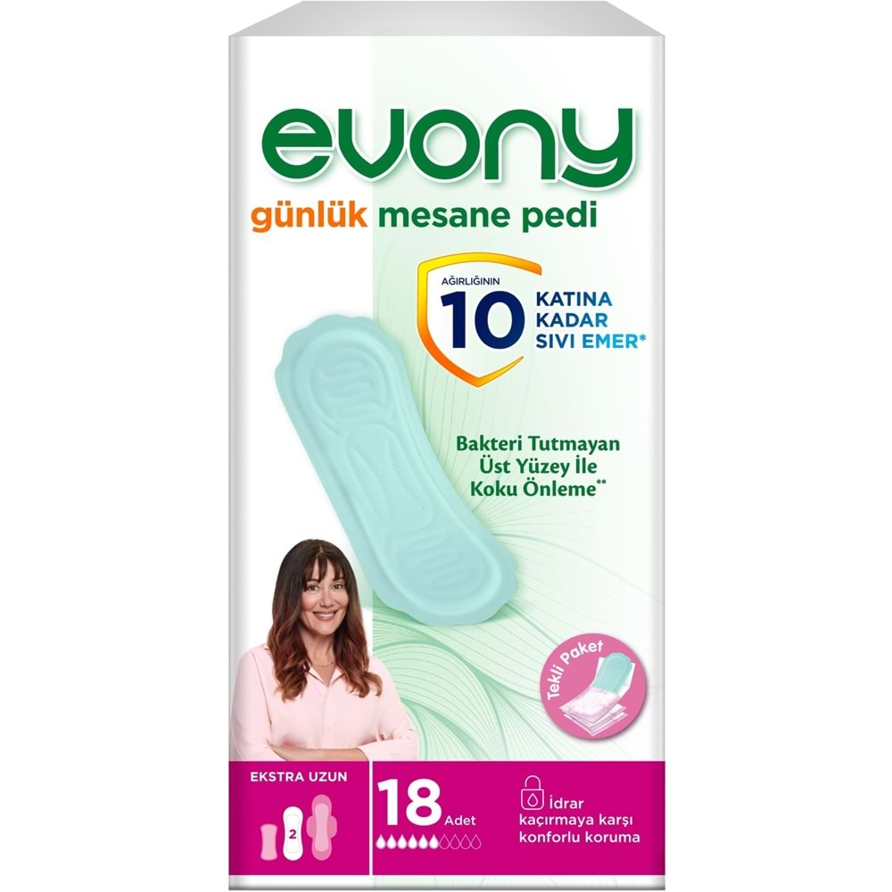 Evony Günlük Mesane Pedi Ekstra Uzun 36 Adet (2PK*18)