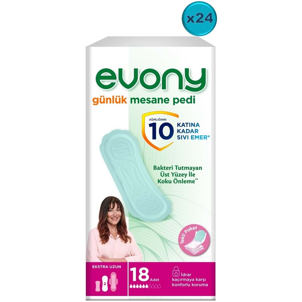 Evony Günlük Mesane Pedi Ekstra Uzun 432 Adet (24PK*18)