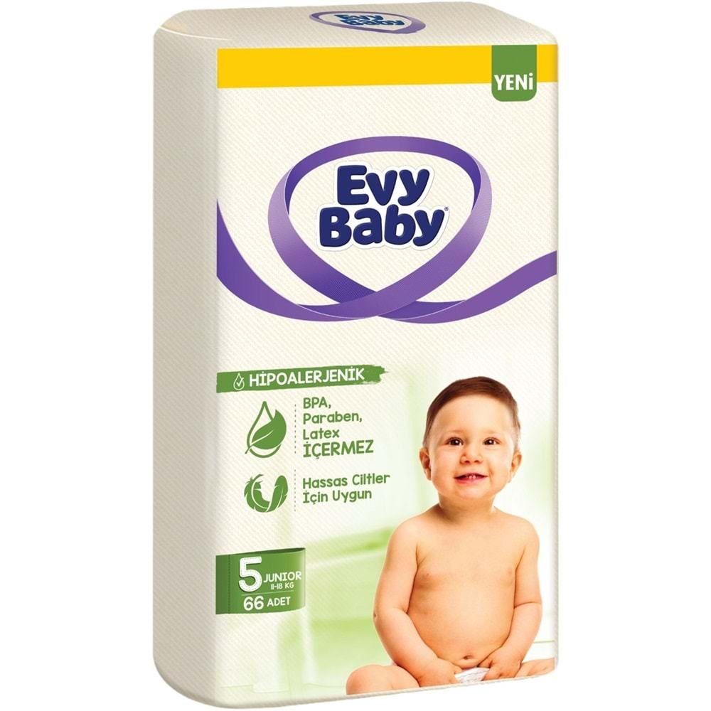 Evy Baby Bebek Bezi Beden:5 (11-18KG) Junior 132 Adet Ekonomik Süper Fırsat Pk