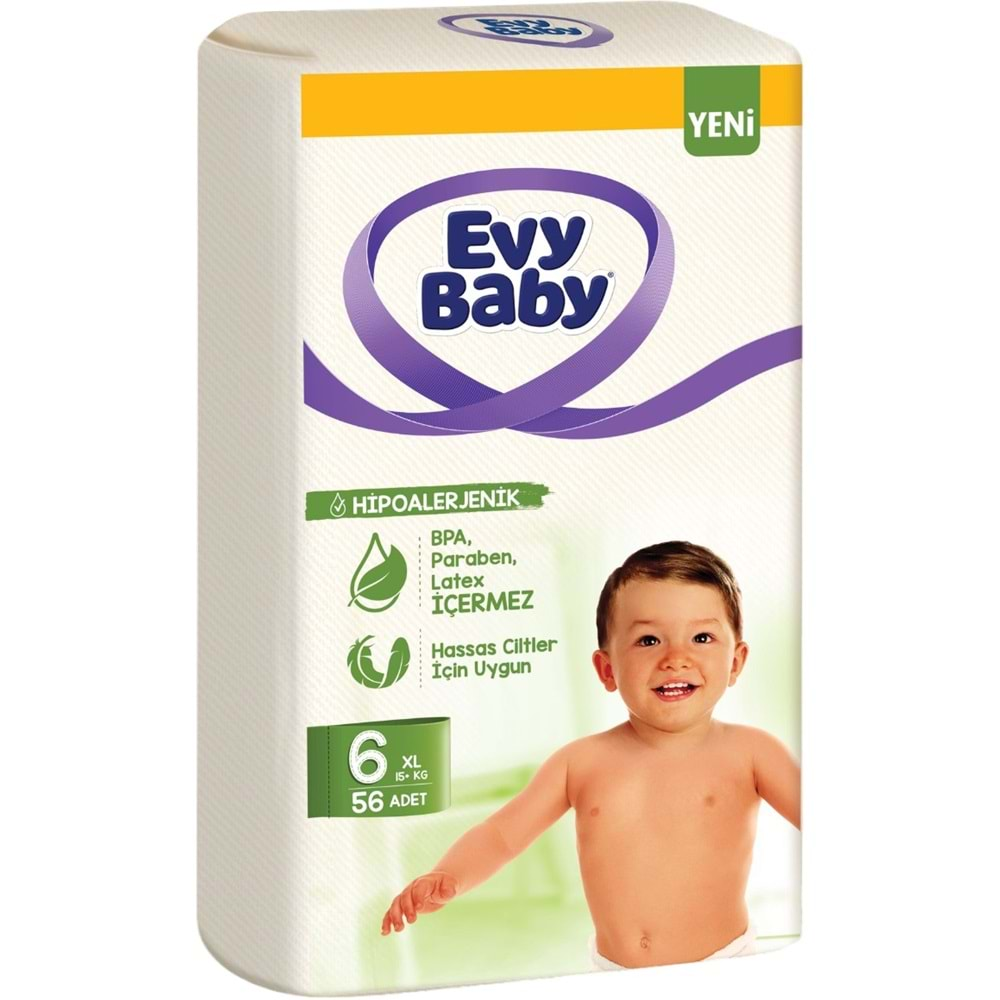 Evy Baby Bebek Bezi Beden:6 (15+KG) Ekstra Large 224 Adet Avantaj Süper Fırsat Pk