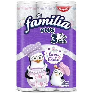 Familia Kağıt Havlu Plus Desenli 24 Lü Pk (3 Katlı) (2Pk*12) Love My Home