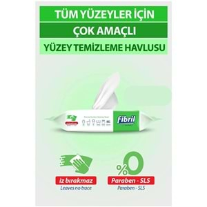 Fibril Yüzey Temizlik Havlusu 50 Yaprak XL Temizlik Kokulu 2 Li Set 100 Yaprak Plastik Kapaklı