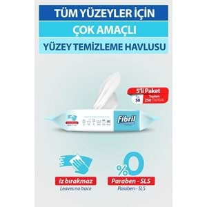 Fibril Yüzey Temizlik Havlusu 50 Yaprak XL Karma 4 Lü Set Beyaz Sirke-Sabun-Temizlik Kokulu 200 Yp