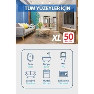 Fibril Yüzey Temizlik Havlusu 50 Yaprak XL Karma 6 Lı Set Beyaz Sirke-Sabun-Temizlik Kokulu 300 Yp