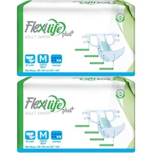 Flexi Life Yetişkin Hasta Bezi Bel Bantlı Tekstil Yüzeyli Medium Orta 60 Adet