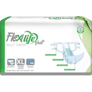 Flexi Life Yetişkin Hasta Bezi Bel Bantlı Tekstil Yüzeyli XL 30 Adet + Yatak Koruyucu Örtü 30 Adet