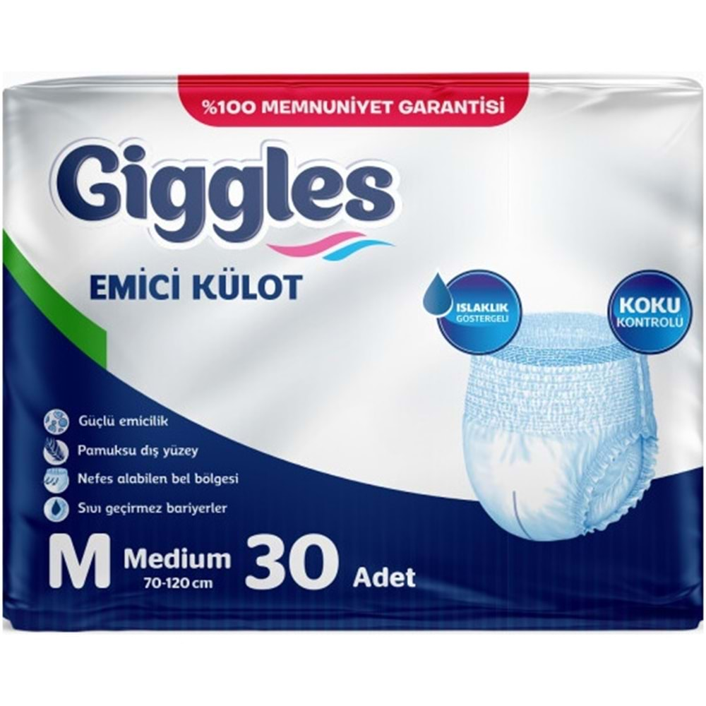 Giggles Hasta Bezi Yetişkin Emici Külot M-Orta 120 Adet (4Pk*30)