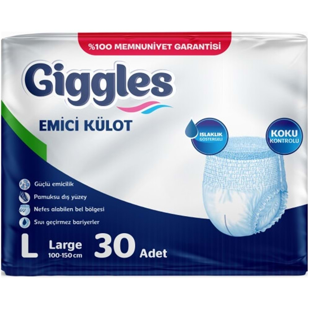 Giggles Hasta Bezi Yetişkin Emici Külot L-Büyük 120 Adet (4Pk*30)