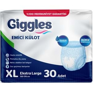 Giggles Hasta Bezi Yetişkin Emici Külot Ekstra Büyük (XL) 180 Adet (6Pk*30)