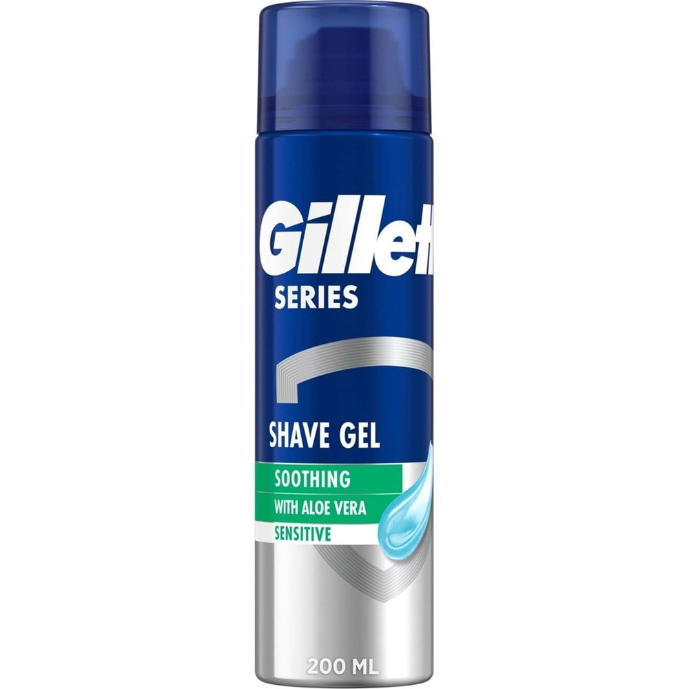 Gillette Traş Jeli Series 200ML Sensitive/Hassas/Yeşil (2PK*200ML)