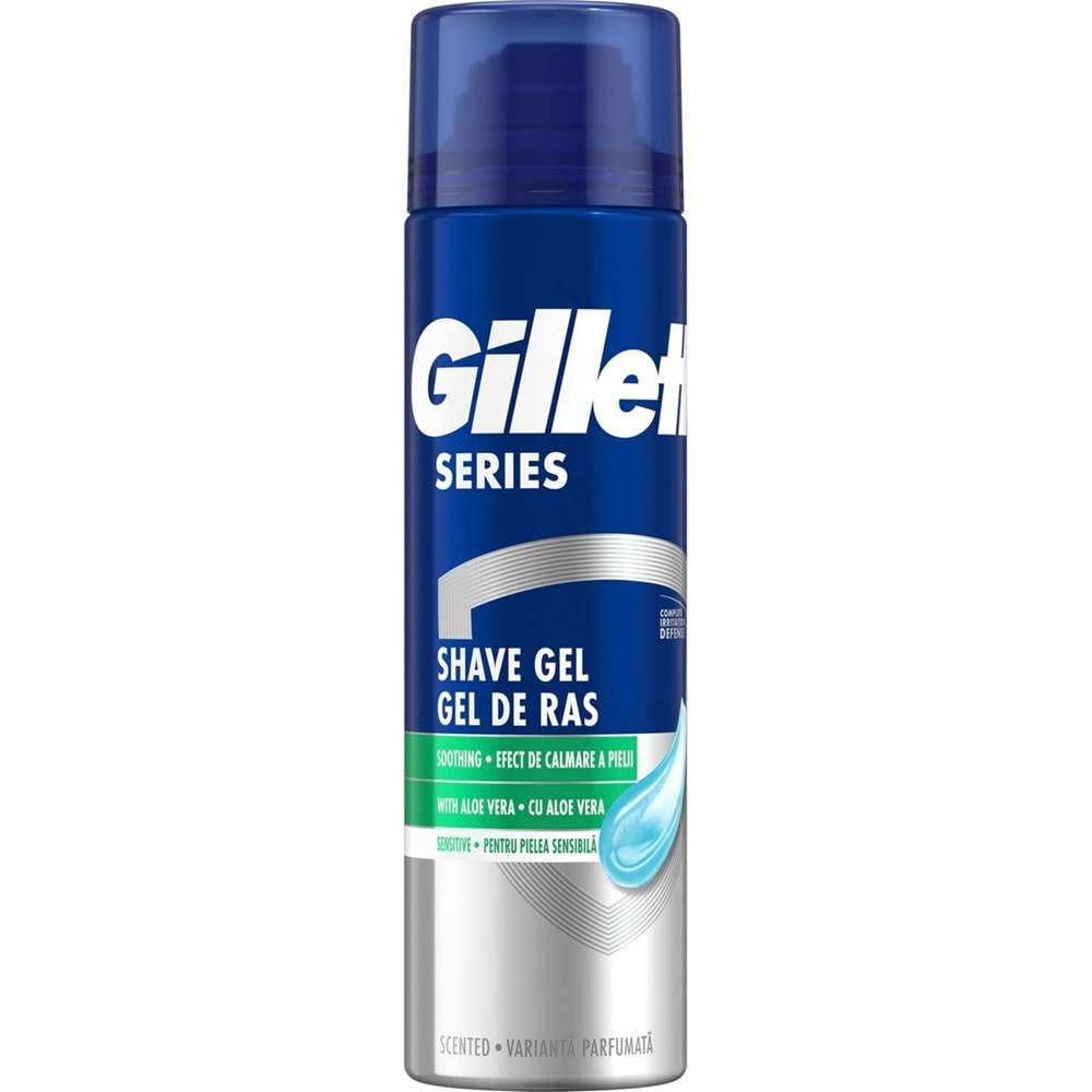 Gillette Traş Jeli Series 200ML Sensitive/Hassas/Yeşil (2PK*200ML)