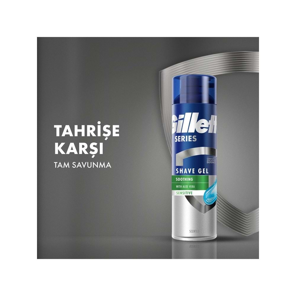 Gillette Traş Jeli Series 200ML Sensitive/Hassas/Yeşil (2PK*200ML)