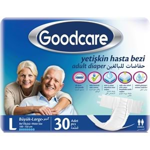 Goodcare Hasta Bezi Yetişkin Bel Bantlı Tekstil Yüzey L Large - Büyük 60 Adet (2PK*30)