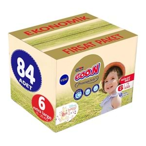 Goon Premium Soft Külot Bebek Bezi Beden:6 (15-25Kg) Extra Large 84 Adet Ekonomik Fırsat Pk