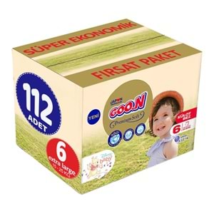 Goon Premium Soft Külot Bebek Bezi Beden:6 (15-25Kg) Extra Large 112 Adet Süper Ekonomik Fırsat Pk