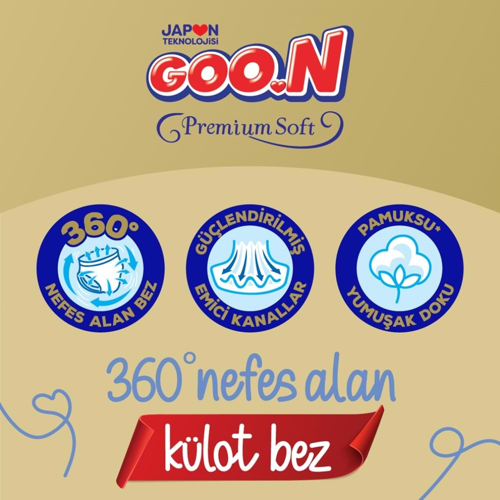 Goon Premium Soft Külot Bebek Bezi Beden:7 (18-30Kg) XX Large 84 Adet Süper Ekonomik Fırsat Pk