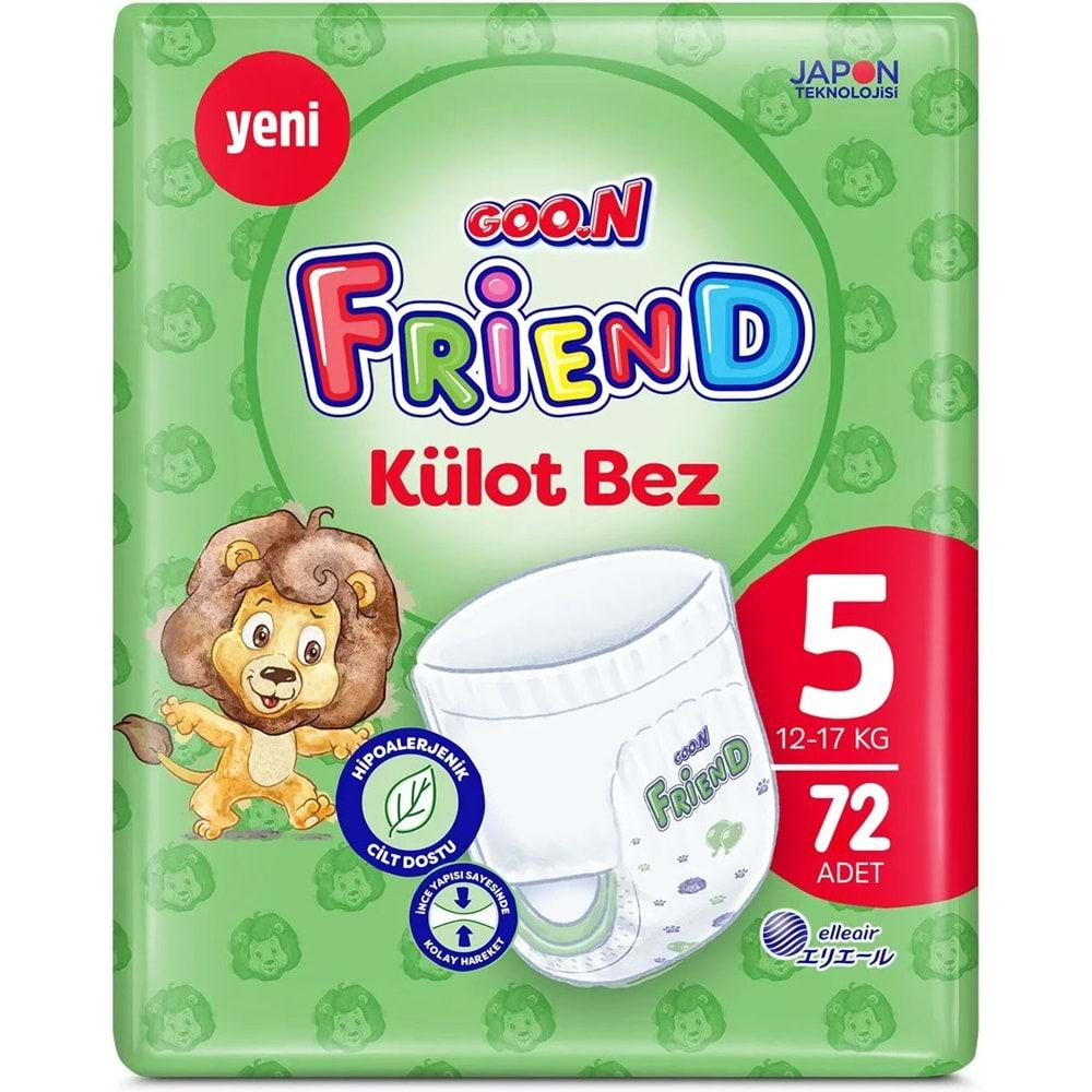 Goon Friend Külot Bebek Bezi Beden:5 (12-17KG) Junior 144 Adet Ekonomik Fırsat Pk