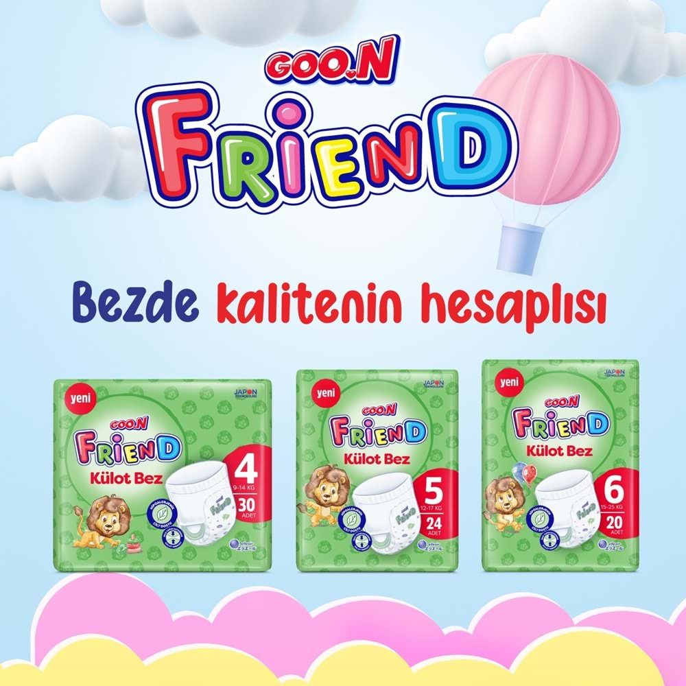 Goon Friend Külot Bebek Bezi Beden:5 (12-17KG) Junior 288 Adet Avantaj Fırsat Pk