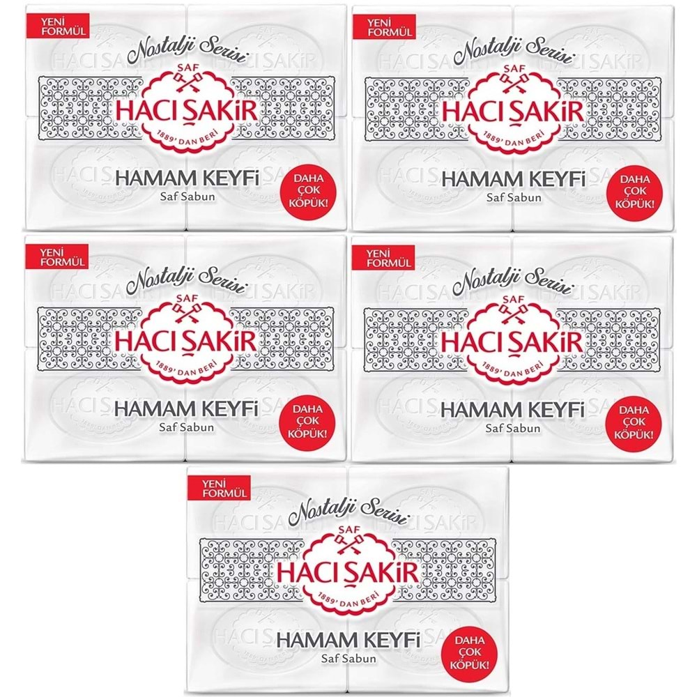 Hacı Şakir Sabun 800GR Hamam Keyfi (Nostalji Serisi) (5 Li Set)