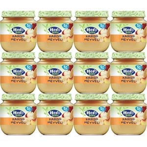 Hero Baby Kavanoz Maması 125GR Karışık Meyveli 12 Li Set