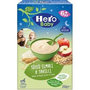 Hero Baby Kaşık Maması 200GR Gece Sütlü Elmalı 8 Tahıllı 2 Li Set