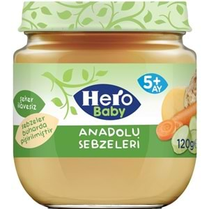 Hero Baby Kavanoz Maması 120GR Anadolu Sebzeleri (3 Lü Set)