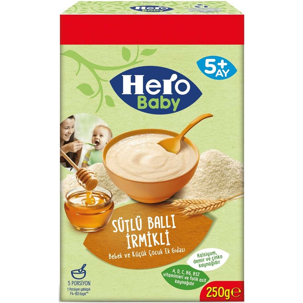 Hero Baby Kaşık Maması 250GR Sütlü Ballı İrmikli (Avantaj Pk) (2 Li Set)