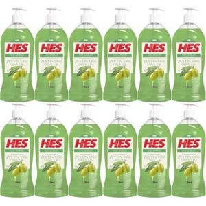 HES Sıvı Sabun 750ML Zeyin Yağlı (Pompalı) (12 Li Set)