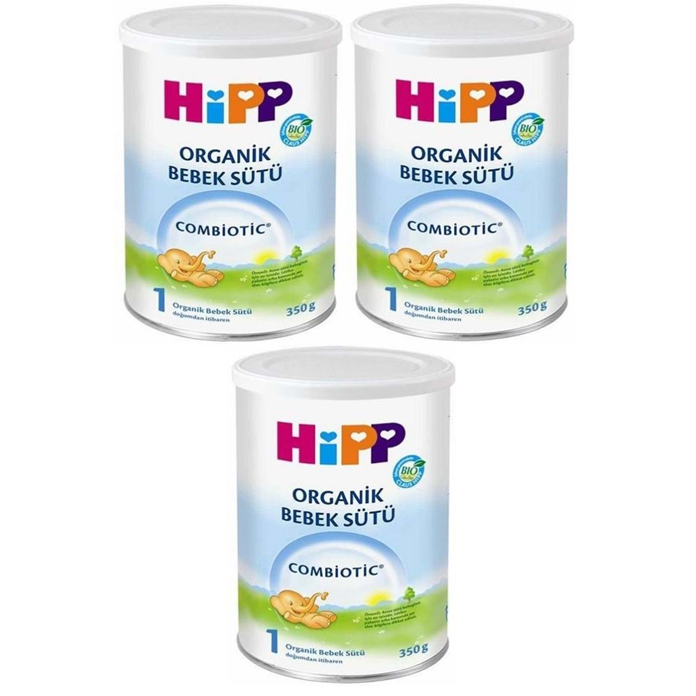 Hipp Organik Combiotic Bebek Sütü 350GR No:1 (3 Lü Set)