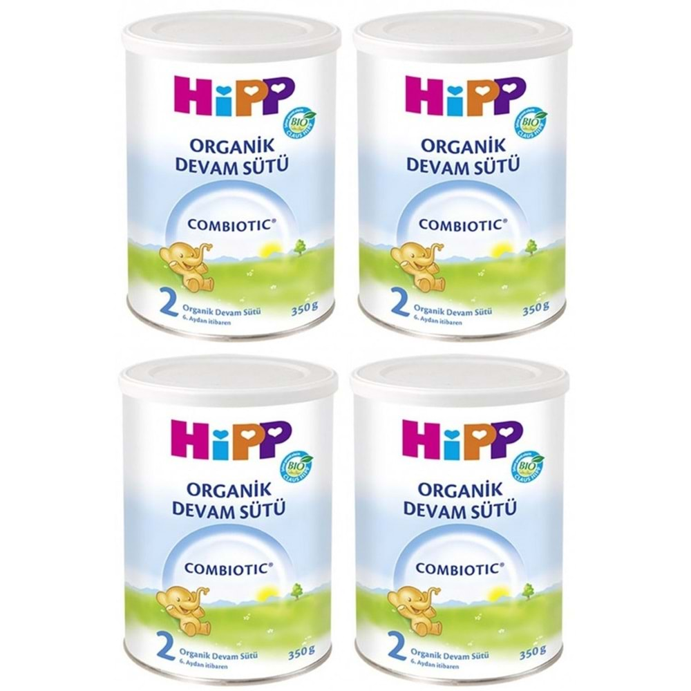 Hipp Organik Combiotic Bebek Sütü 350GR No:2 (4 Lü Set)