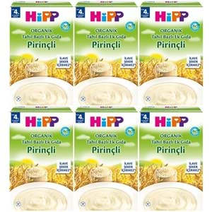 Hipp Organik Pirinçli Tahıl Bazlı Kaşık Maması 200Gr (6 Lı Set)