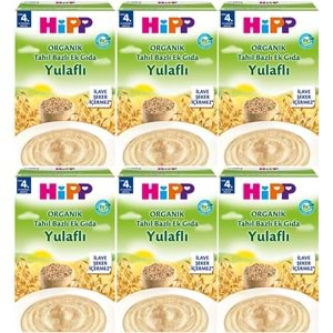 Hipp Organik Yulaflı Tahıl Bazlı Kaşık Maması 200Gr (6 Lı Set)