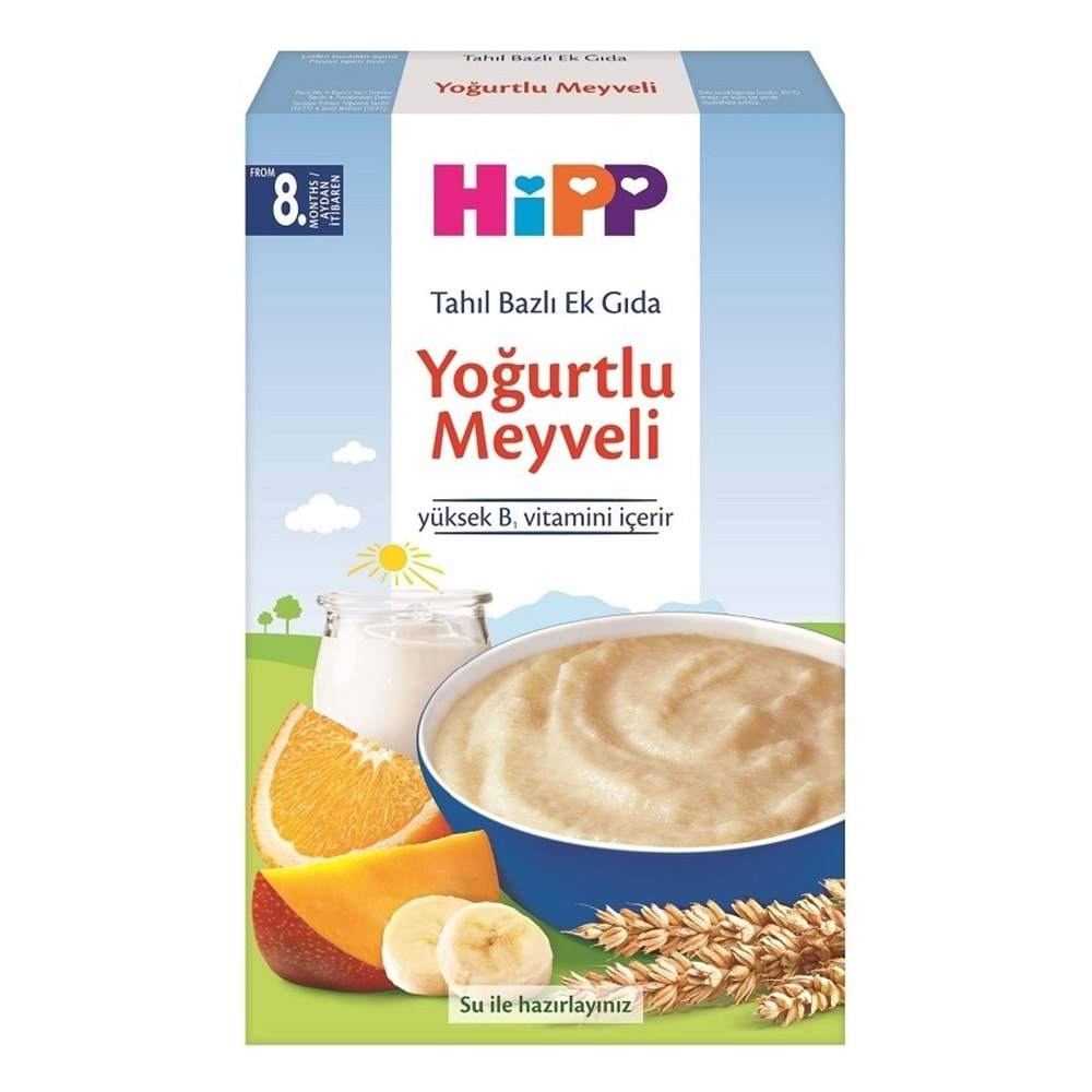 Hipp Organik Sütlü Yoğurtlu Meyveli Kaşık Maması 250Gr (2 Li Set)