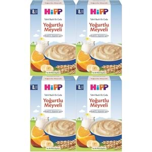 Hipp Organik Sütlü Yoğurtlu Meyveli Kaşık Maması 250Gr (4 Lü Set)