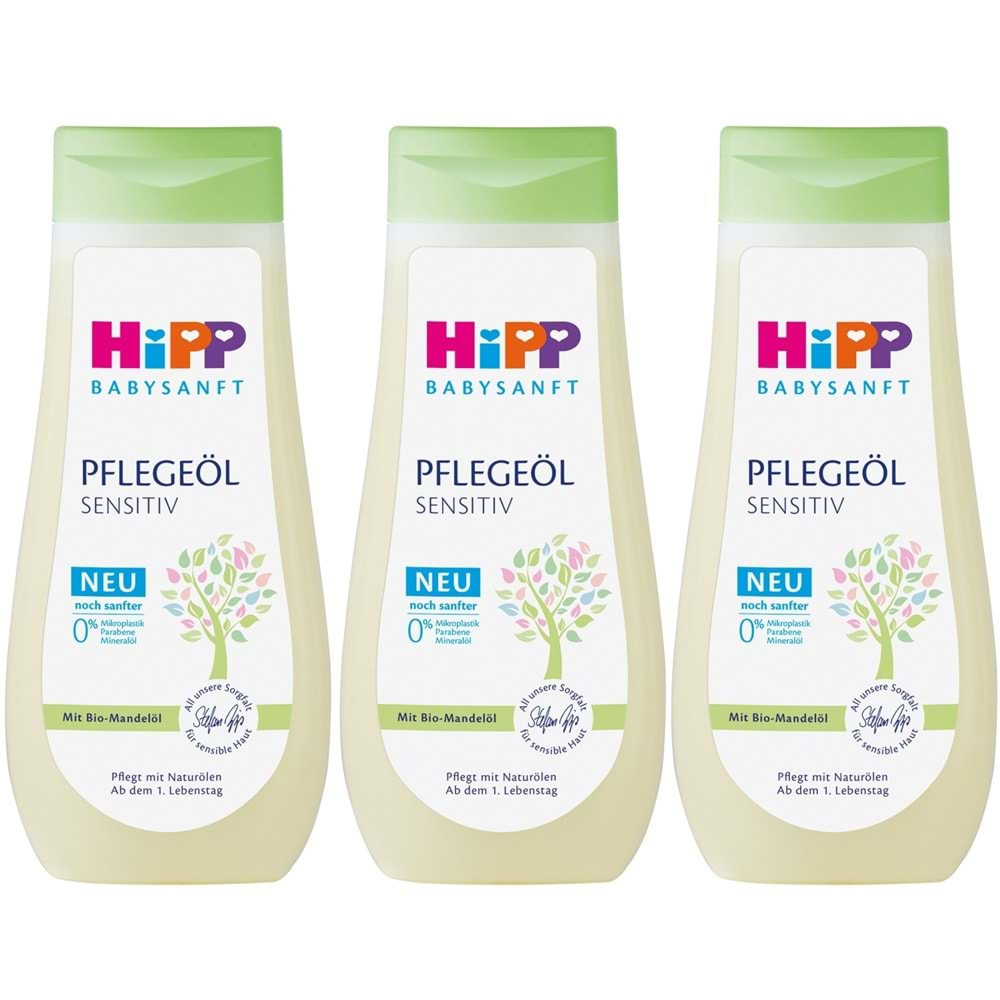 Hipp Babysanft Bebek Bakım Yağı/Pelegeöl Sensıtıv 200ML (3 Lü Set)